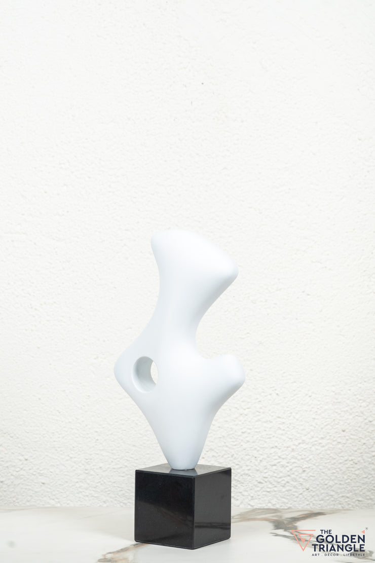 Regal Abstract Sculpture - White