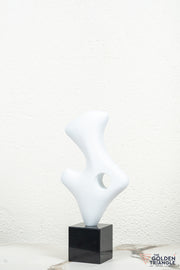 Regal Abstract Sculpture - White