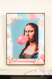 Urban Pop Art Frame - Bubblegum Mona Lisa