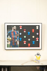 Messi 3D Football Wall Art Frame