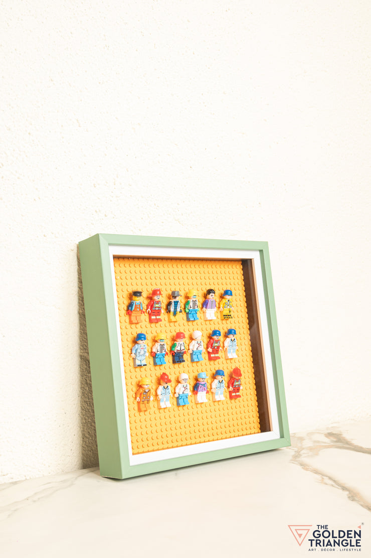 Lego Miniatures 3D Art Frame - Orange