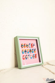 Lego Miniatures 3D Art Frame - Pink