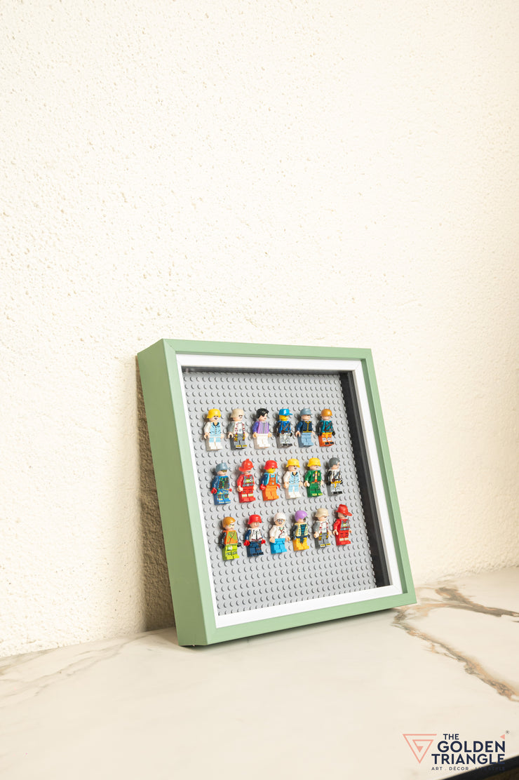 Lego Miniatures 3D Art Frame - Gray