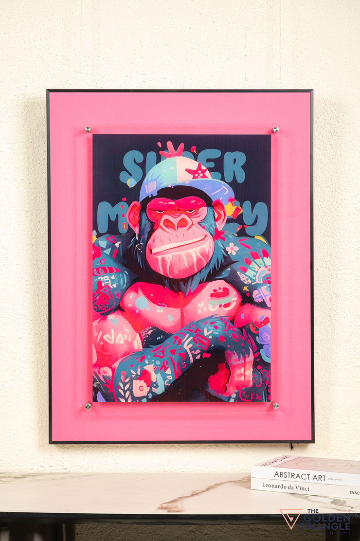 Urban Pop Art Frame - Monkey with a Cap