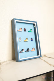 Sneakers 3D Wall Art Frame - Blue