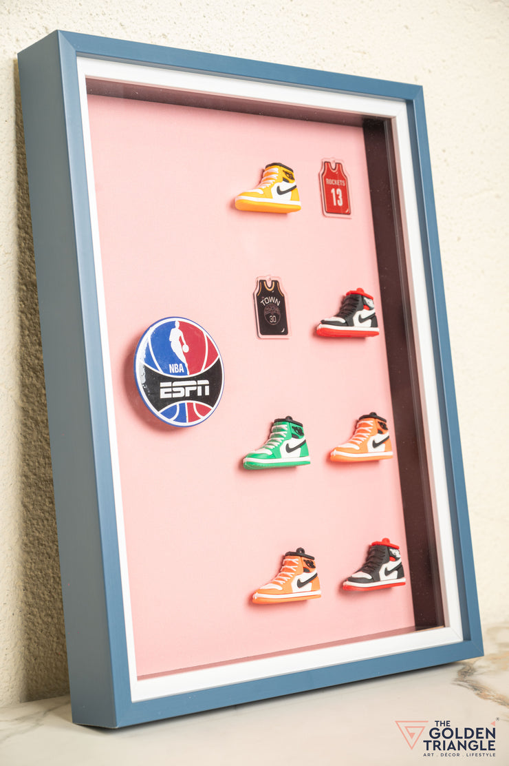 Sneakers 3D Wall Art Frame - Pink