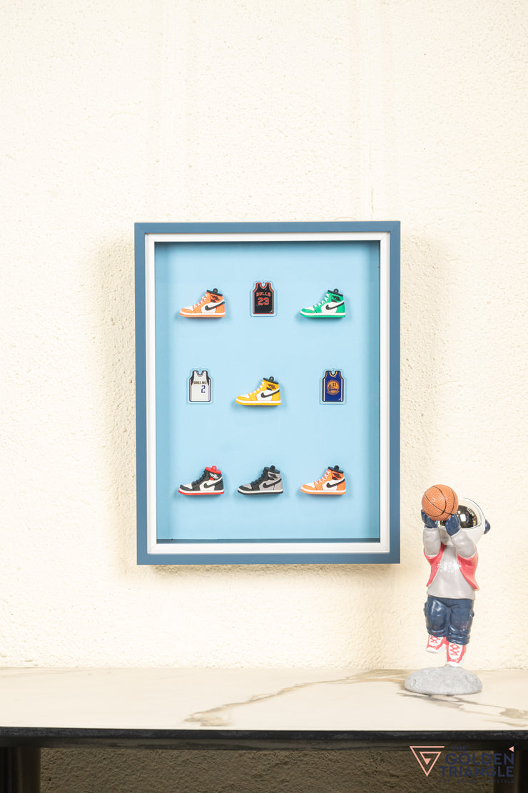 Sneakers 3D Wall Art Frame - Blue