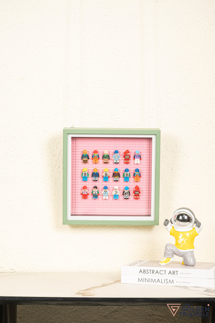 Lego Miniatures 3D Art Frame - Pink