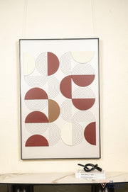 Geometric 3D Wall Art Frame - Brown