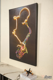 Musician with LED Light - Urban Pop Wall Art Frame