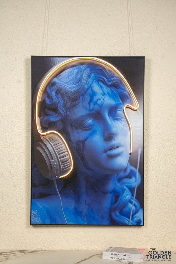 Headphone with LED Light - Urban Pop Wall Art Frame