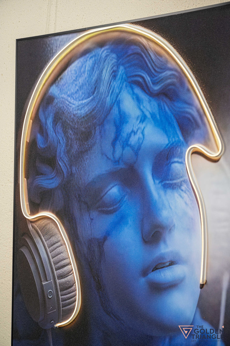 Headphone with LED Light - Urban Pop Wall Art Frame