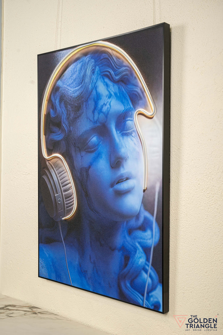 Headphone with LED Light - Urban Pop Wall Art Frame