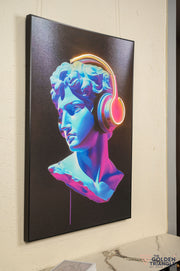 Roman Headphone with LED Light - Urban Pop Wall Art Frame