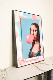 Urban Pop Art Frame - Bubblegum Mona Lisa