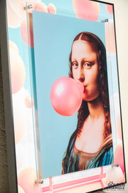 Urban Pop Art Frame - Bubblegum Mona Lisa