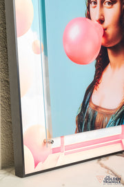 Urban Pop Art Frame - Bubblegum Mona Lisa