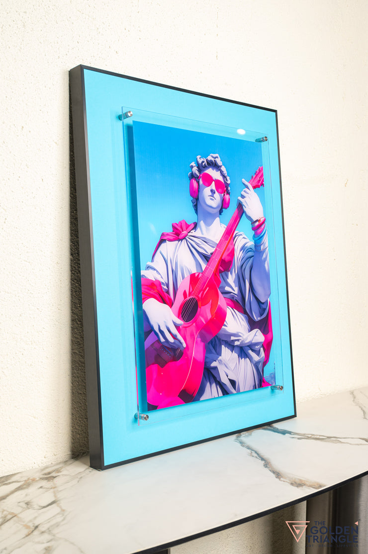 Urban Pop Art Frame - Roman playing Guitar