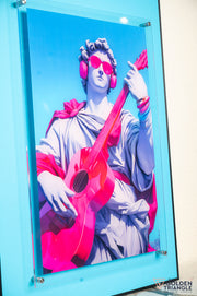 Urban Pop Art Frame - Roman playing Guitar