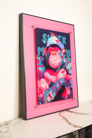 Urban Pop Art Frame - Monkey with a Cap