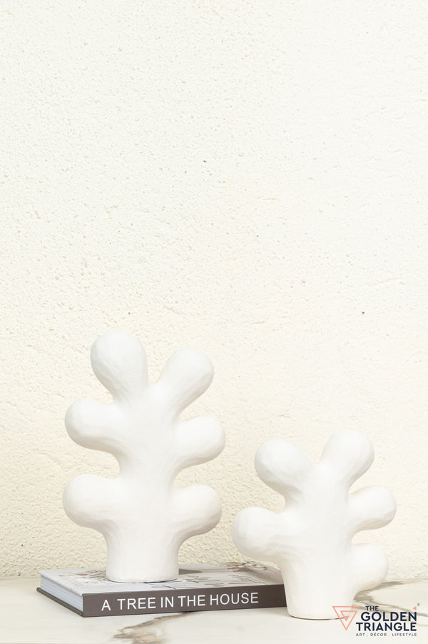 Fuyu Ceramic Tabletop Showpiece - White