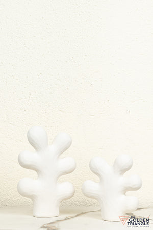 Fuyu Ceramic Tabletop Showpiece - White