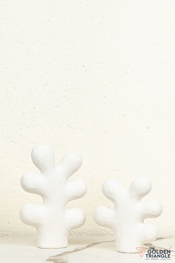 Fuyu Ceramic Tabletop Showpiece - White