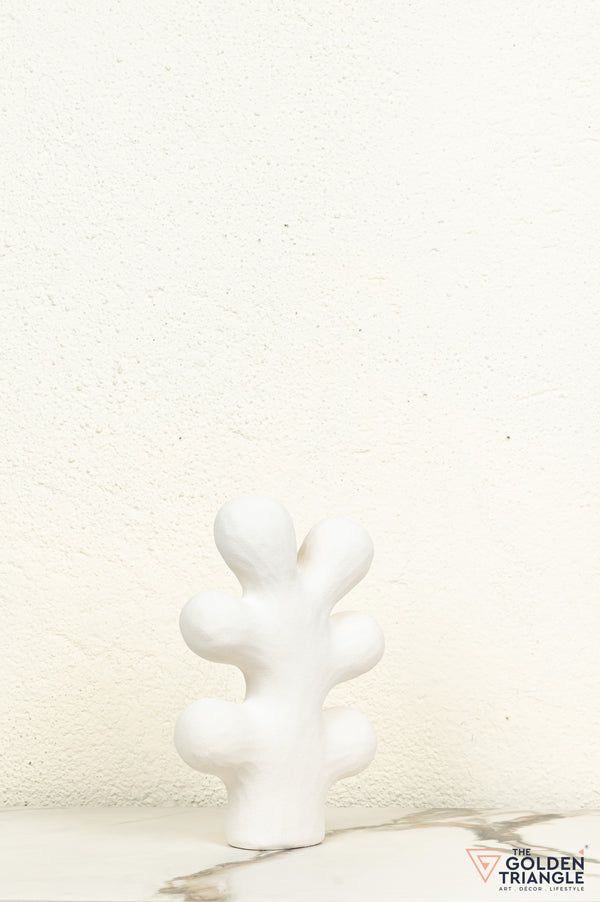 Fuyu Ceramic Tabletop Showpiece - White