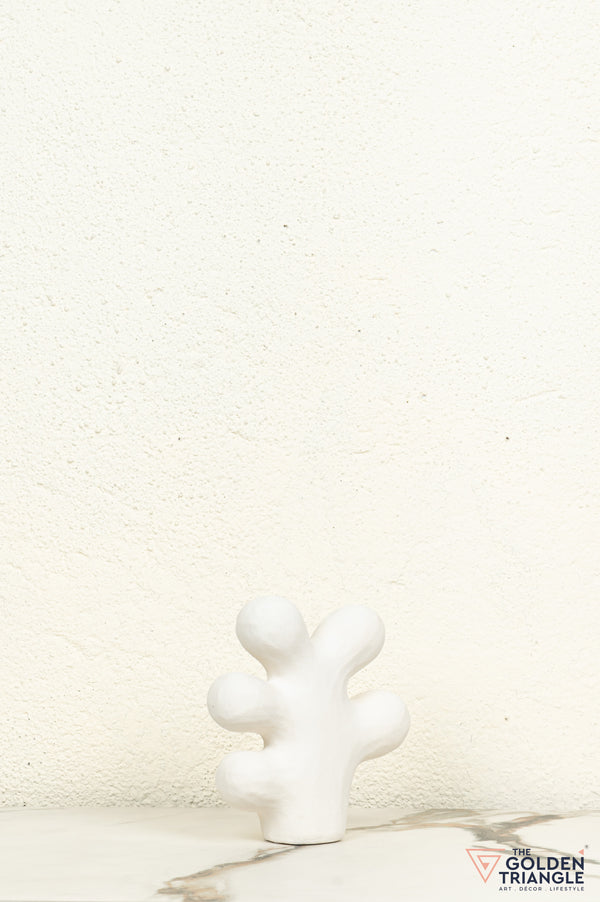 Fuyu Ceramic Tabletop Showpiece - White