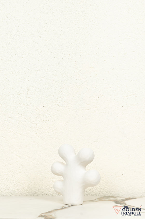 Fuyu Ceramic Tabletop Showpiece - White