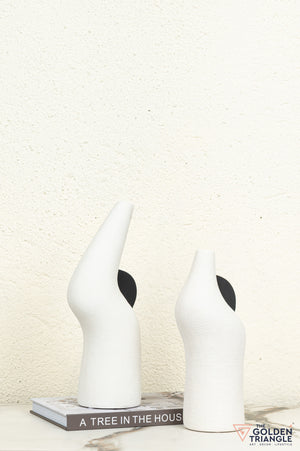 Shion Ceramic Showpiece - White