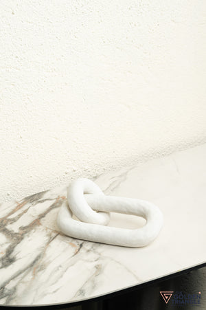 Hoshi Chain Ceramic Tabletop Showpiece - White