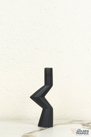 Kaze Ceramic Candle Stand Showpiece - Black