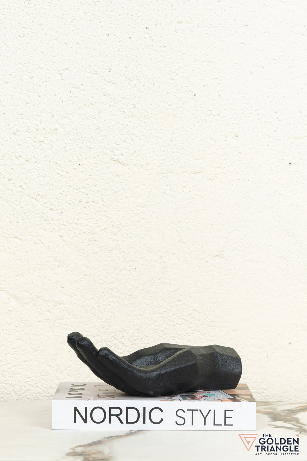 Yubi Hand Ceramic Tabletop Showpiece - Black