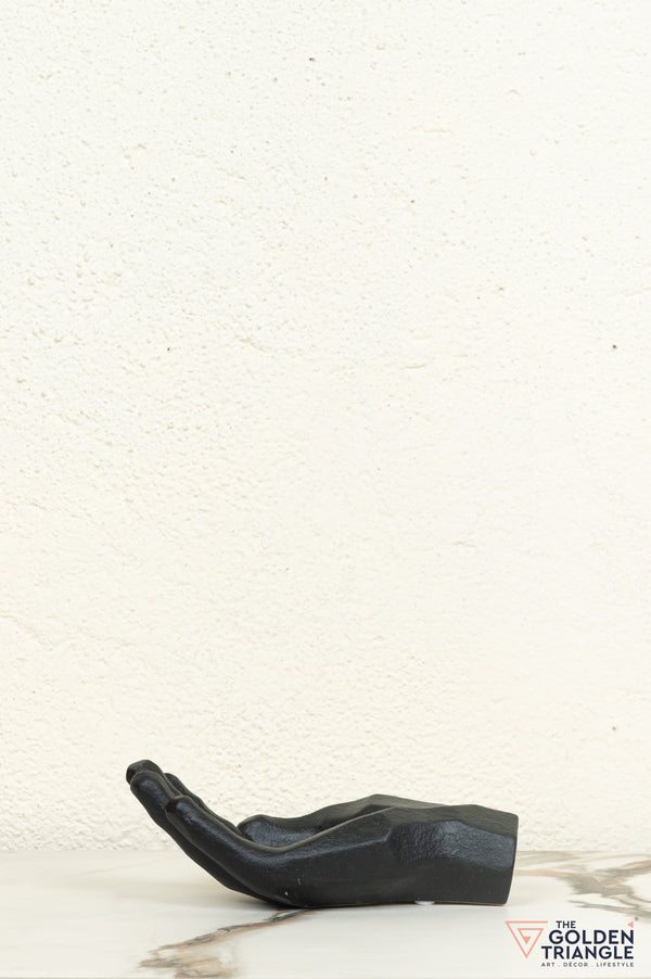 Yubi Hand Ceramic Tabletop Showpiece - Black