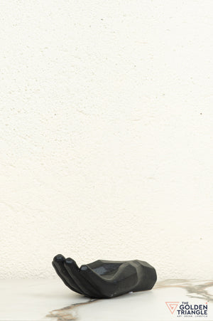 Yubi Hand Ceramic Tabletop Showpiece - Black