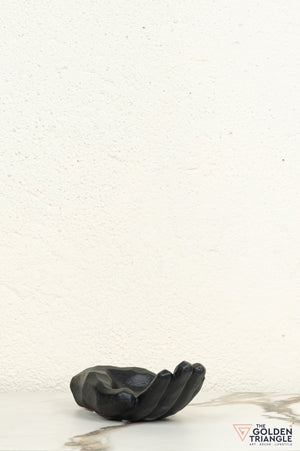 Yubi Hand Ceramic Tabletop Showpiece - Black