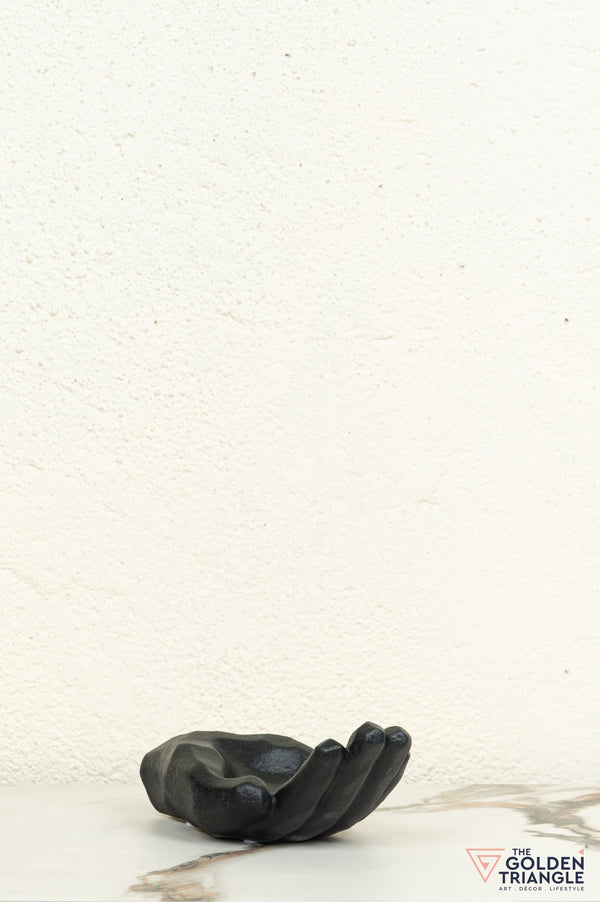 Yubi Hand Ceramic Tabletop Showpiece - Black