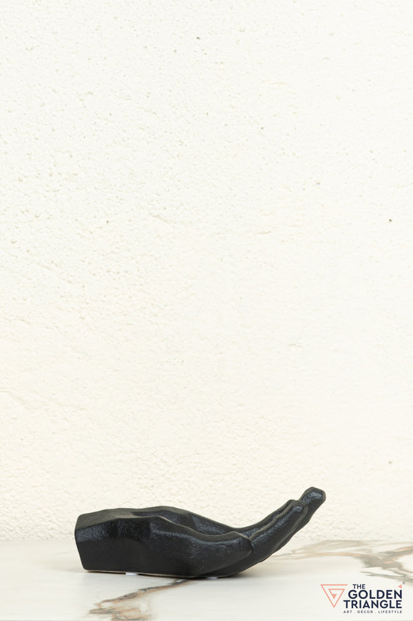 Yubi Hand Ceramic Tabletop Showpiece - Black