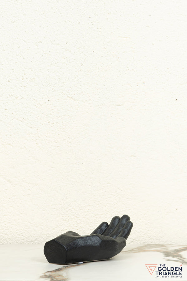Yubi Hand Ceramic Tabletop Showpiece - Black
