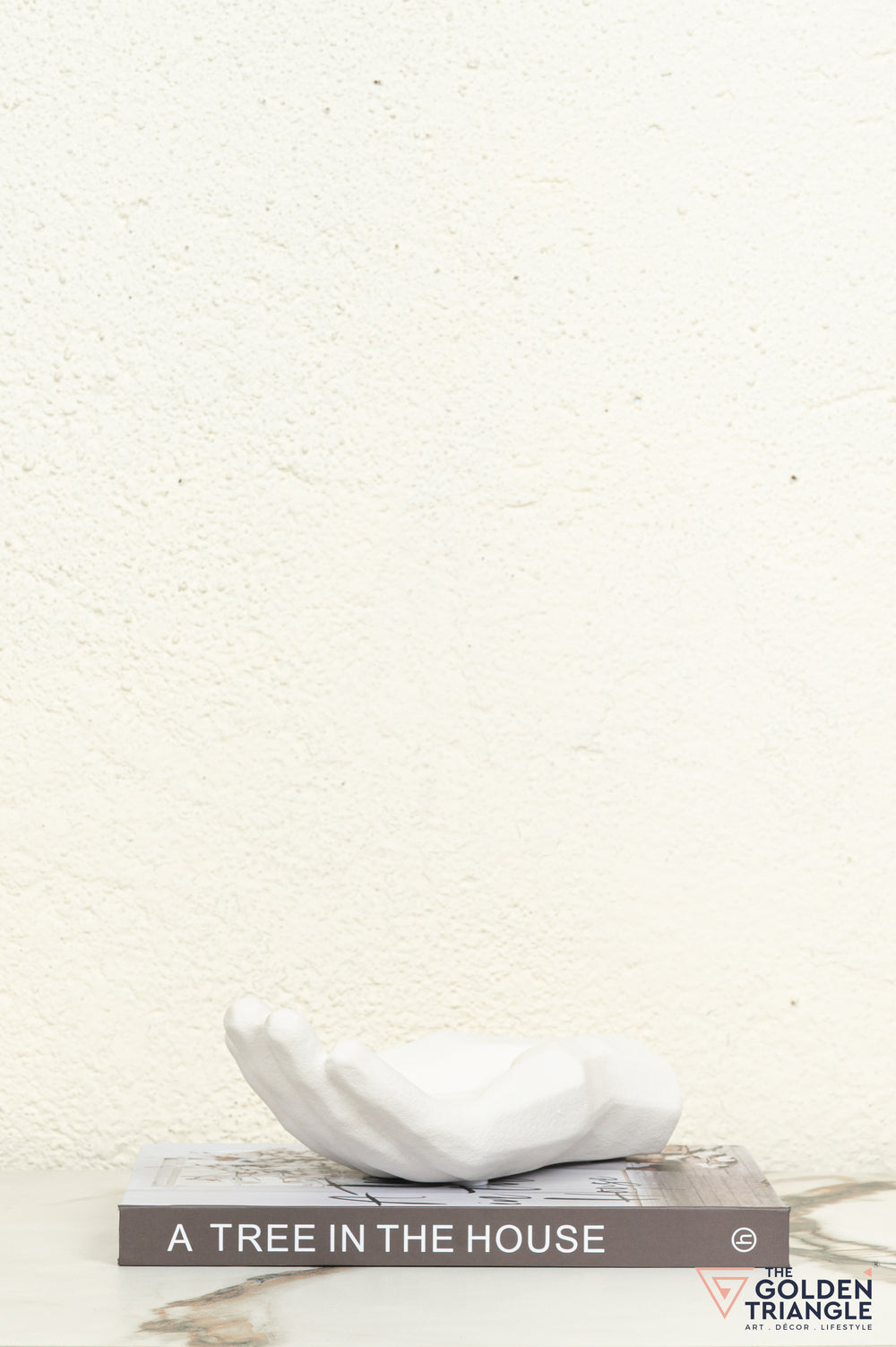 Yubi Hand Ceramic Tabletop Showpiece - White