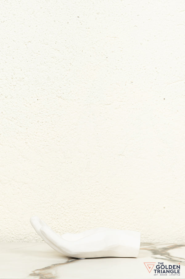 Yubi Hand Ceramic Tabletop Showpiece - White