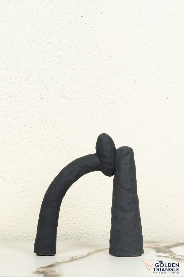 Mori Ceramic Tabletop Showpiece - Black