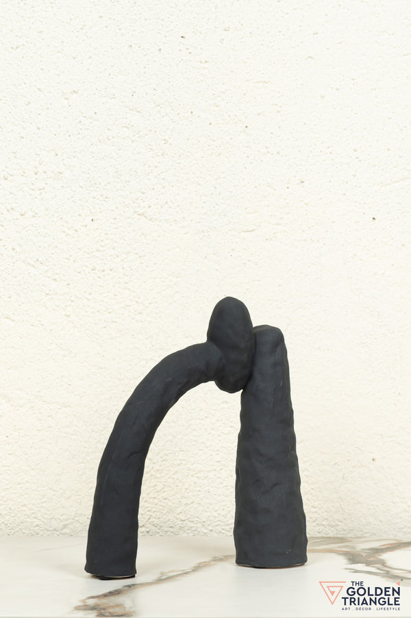 Mori Ceramic Tabletop Showpiece - Black