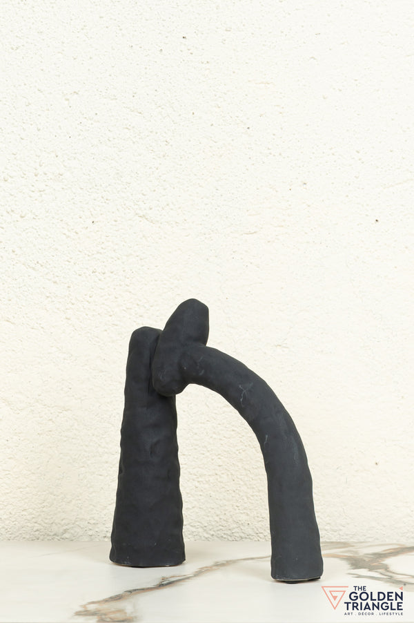 Mori Ceramic Tabletop Showpiece - Black