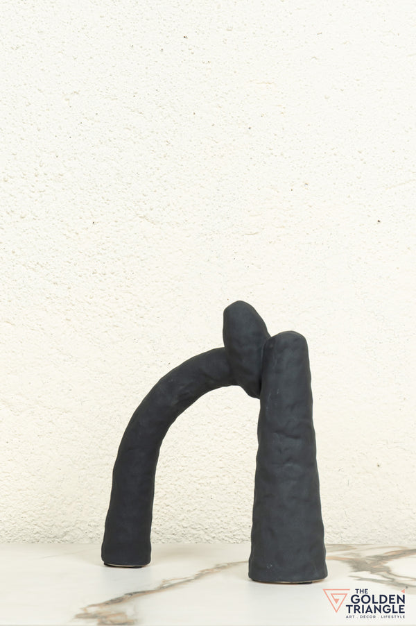 Mori Ceramic Tabletop Showpiece - Black