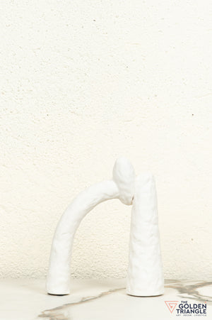Mori Ceramic Tabletop Showpiece - White