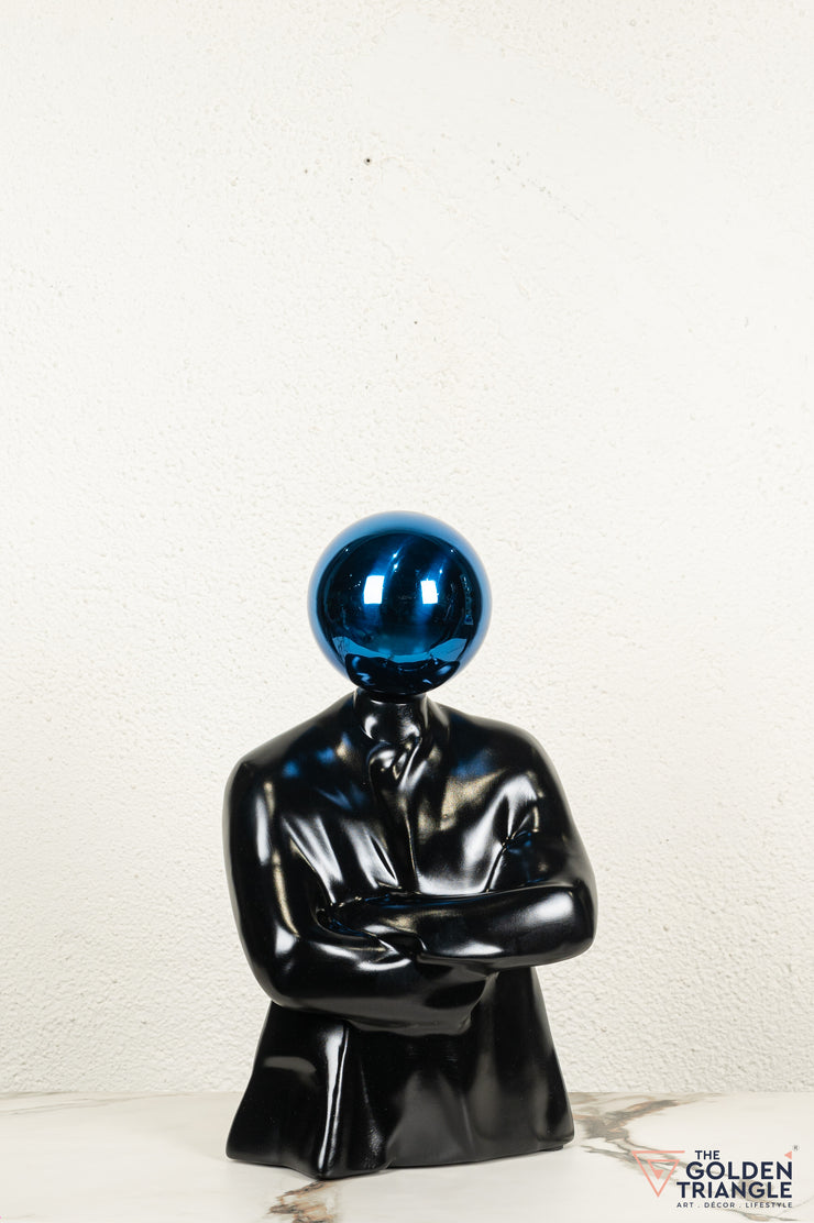 Juno Modern Thinker Sculpture - Blue