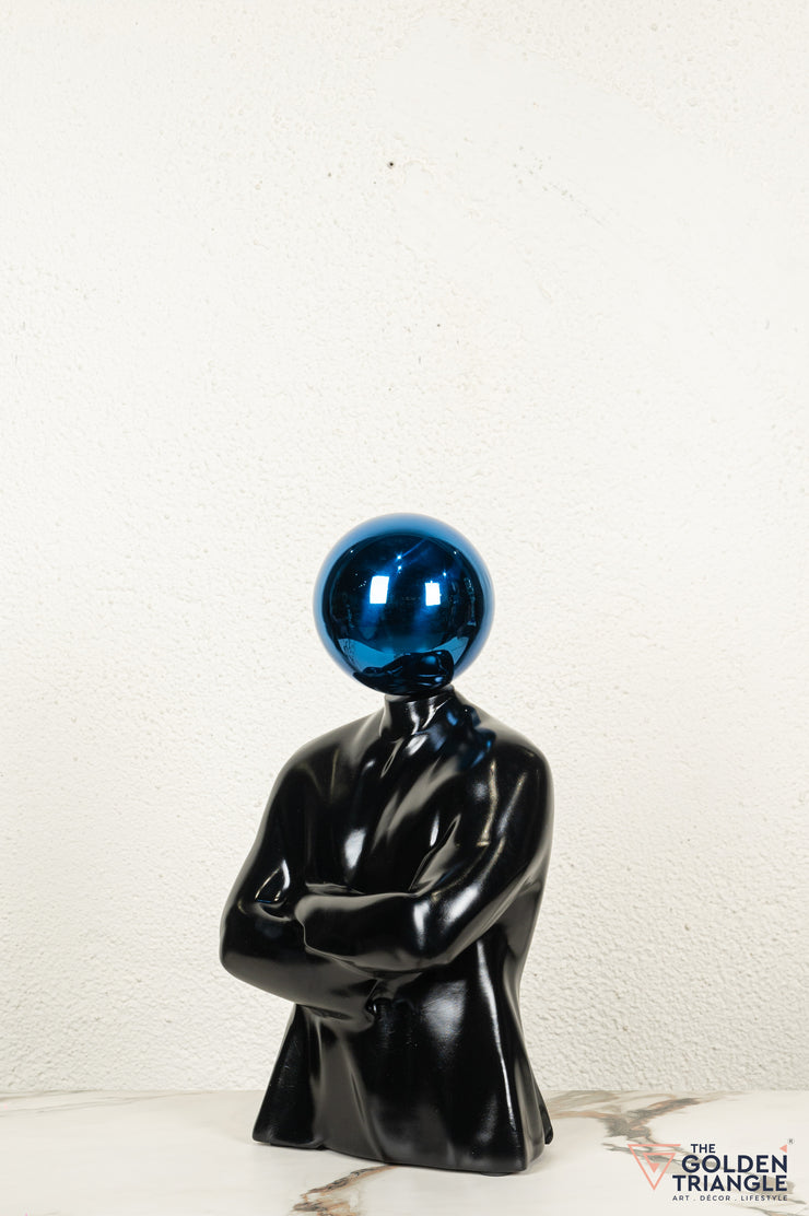 Juno Modern Thinker Sculpture - Blue