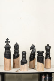 Knight - Wooden Chess Decorative Piece - Black